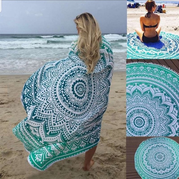 Round Boho Beach "towel"/shall - Picture 5 of 7